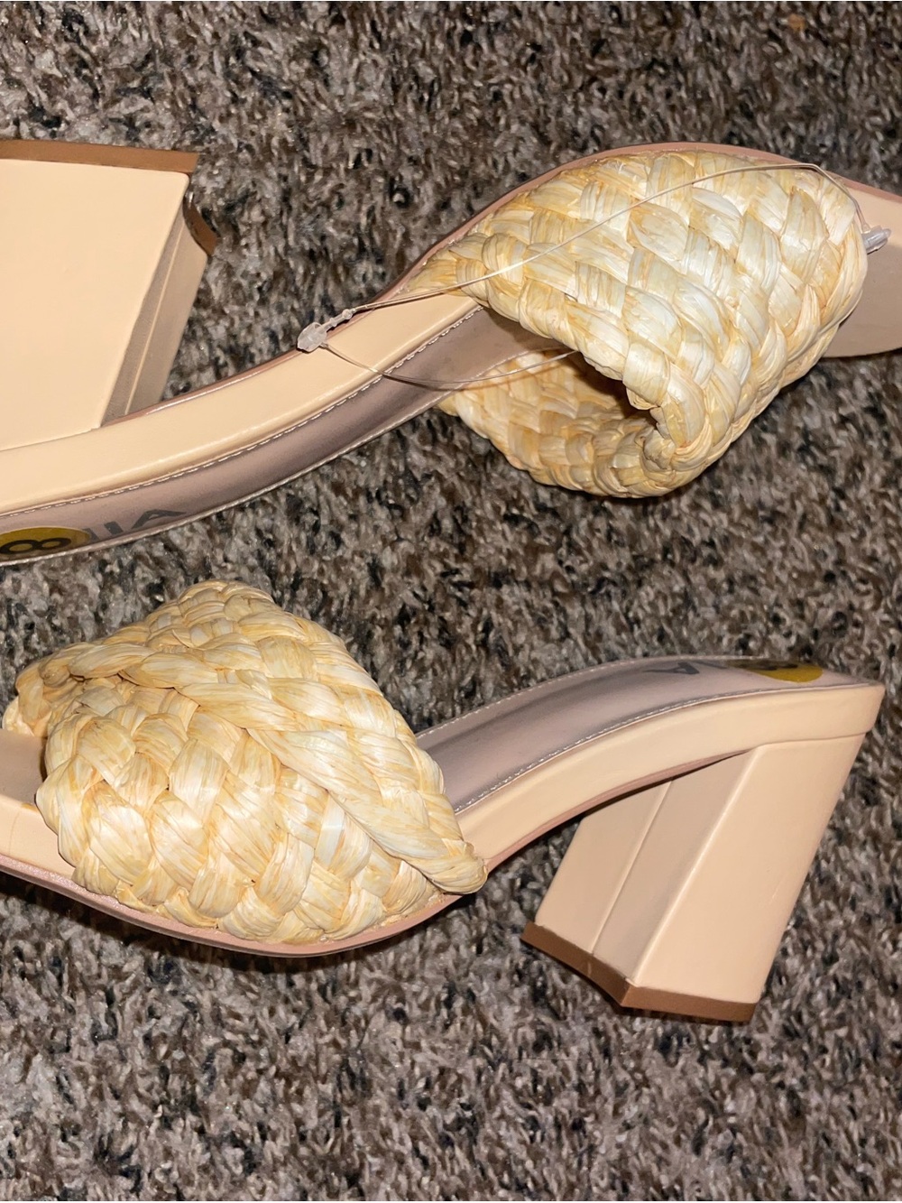 MIA Braided Slide Sandals in Natural Beige - Picture 3 of 5